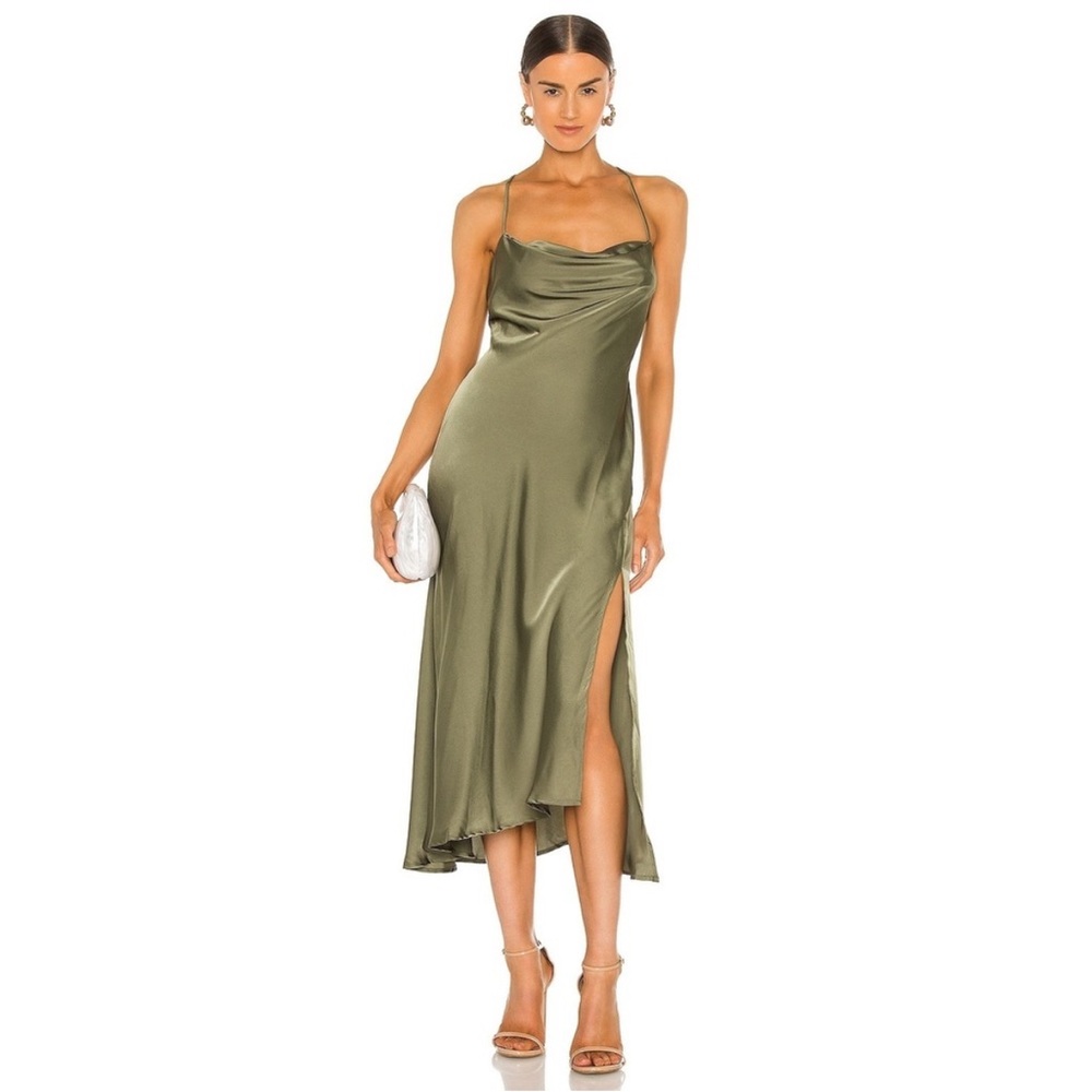ASTR the Label Gaia Satin Slip Dress